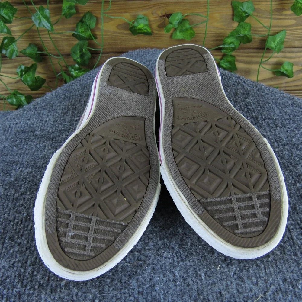 Converse Sneaker All Star Girl Y 4 Medium Athletic Silver‎ Textile Slip On